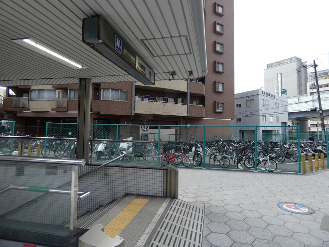 長堀鶴見緑地線「松屋町駅」の無料駐輪場