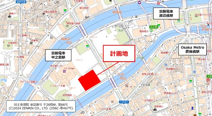 「中之島五丁目3番地計画(仮称)」に係る環境影響評価準備書を提出