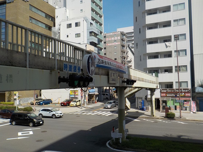 内久宝寺町通りを西から東へ｜東横堀川から難波宮跡公園までの風景
