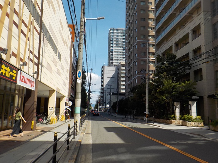 内久宝寺町通りを西から東へ｜東横堀川から難波宮跡公園までの風景