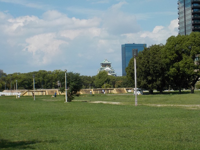 内久宝寺町通りを西から東へ｜東横堀川から難波宮跡公園までの風景