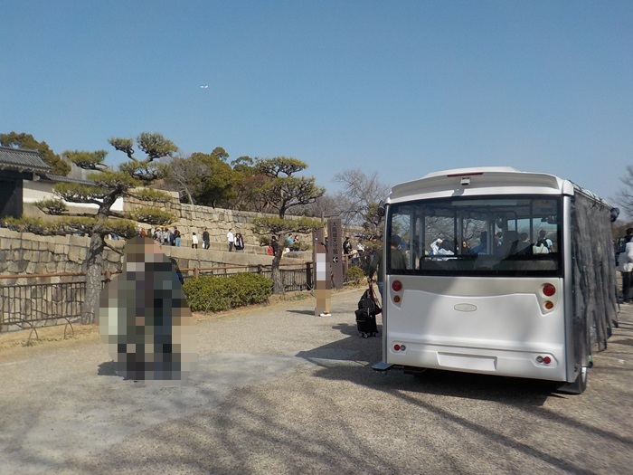 エレクトリックカー馬場町駅から桜門駅(大阪城天主閣前)へ|大阪城公園