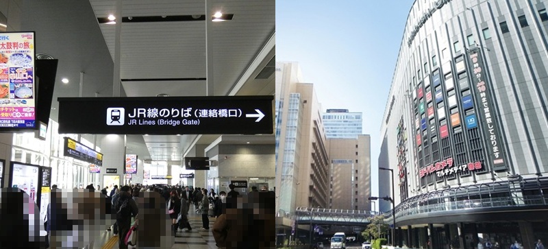 JR大阪駅・連絡橋口から、ヨドバシカメラ梅田への行き方