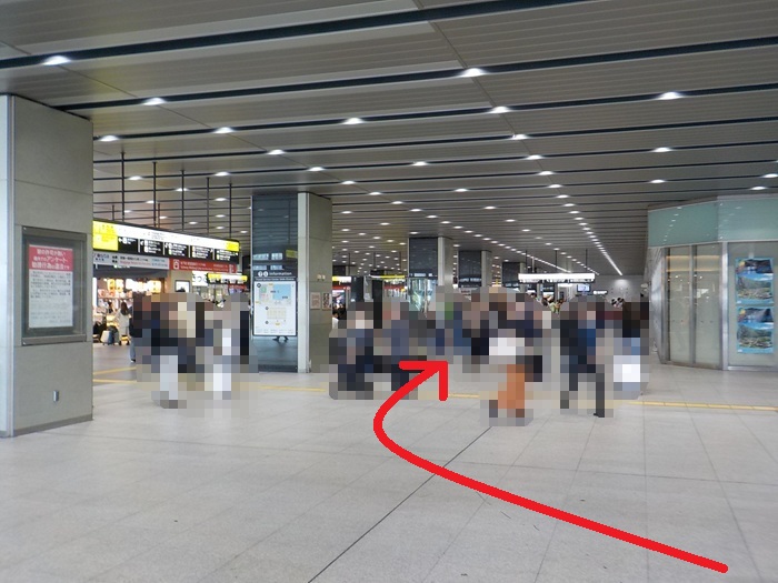 JR新大阪駅・正面口から、新幹線・中央口への行き方