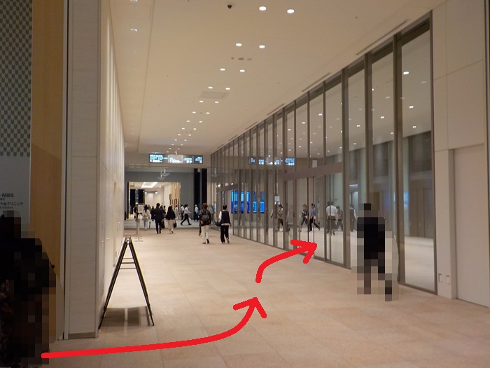 阪神・大阪梅田敬から、JPタワー大阪・オフィスエントランスへの行き方