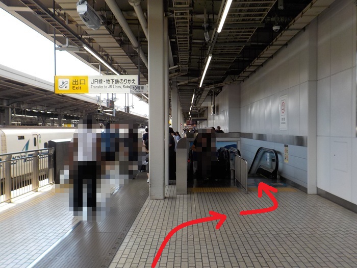 新幹線・新大阪駅27番ホームから、関西空港行き「特急はるか」への乗り換え方法
